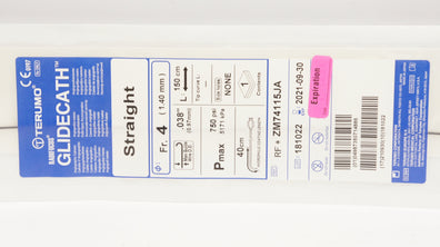 Terumo ZM74115JA Radifocus Glidecath Angiographic Cath. 4Fx .038inch x 150cm (x)